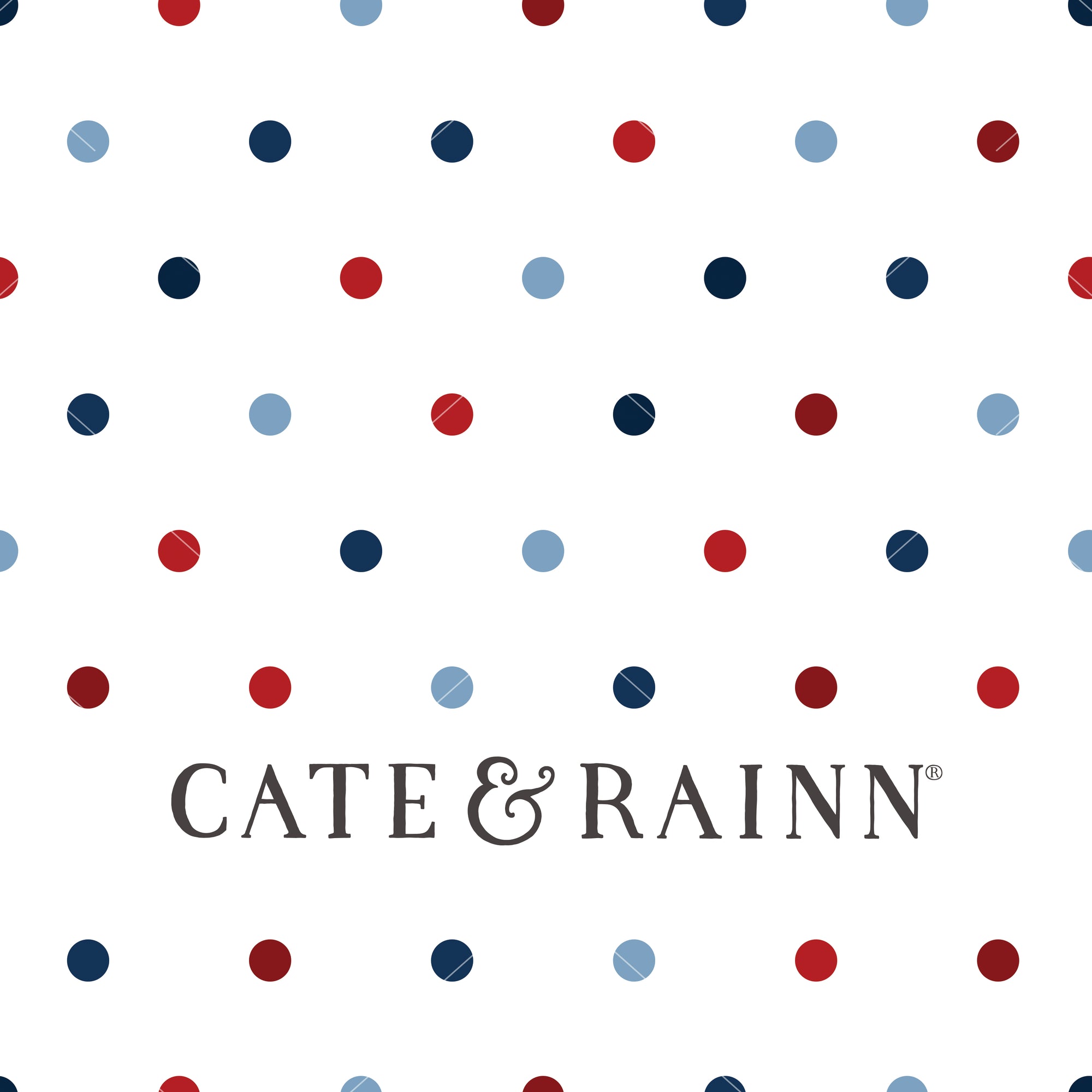 4th of July Polka dot Surface pattern design by Cate and Rainn®