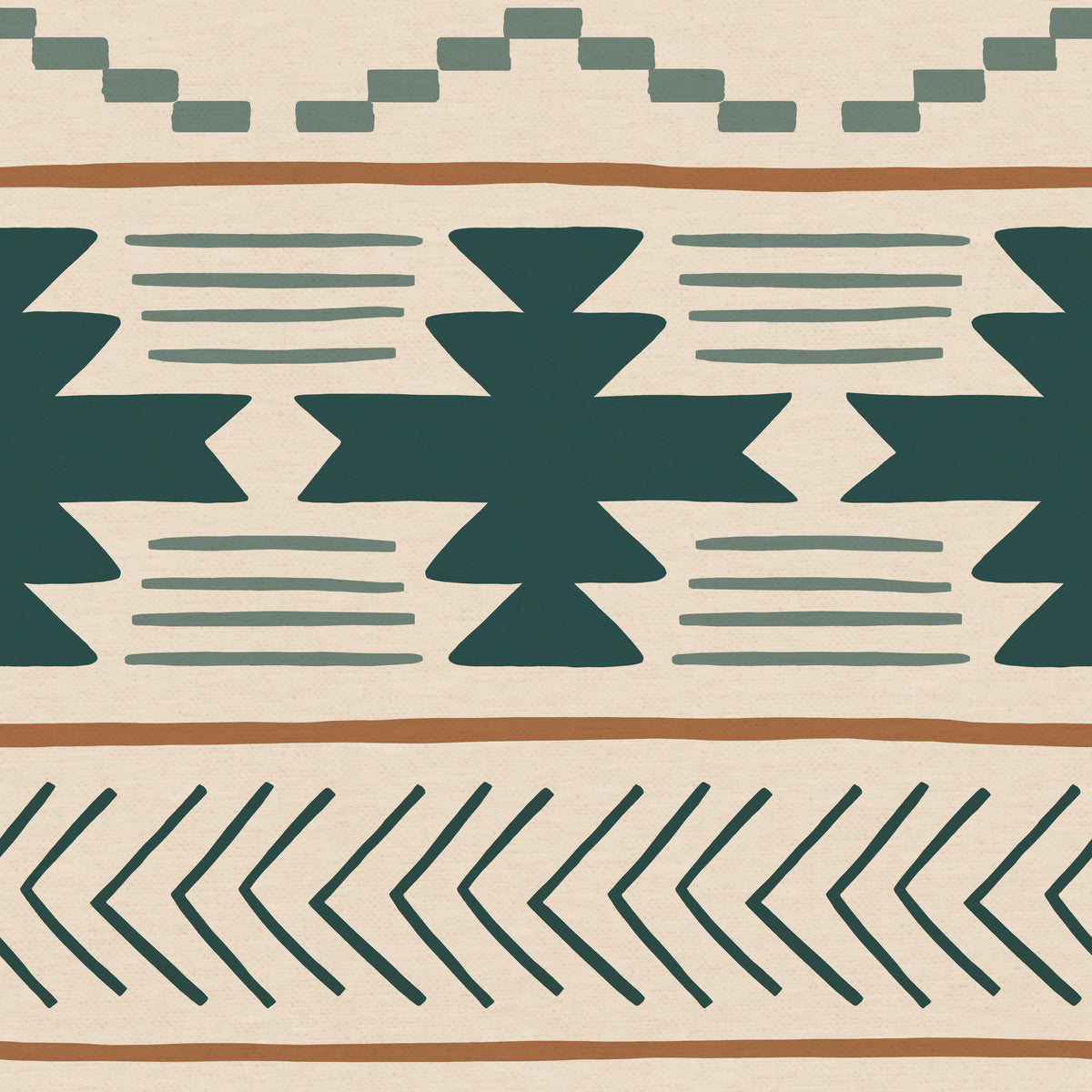 Rustic Boho Geometric Seamless Pattern Design by Cate and Rainn
