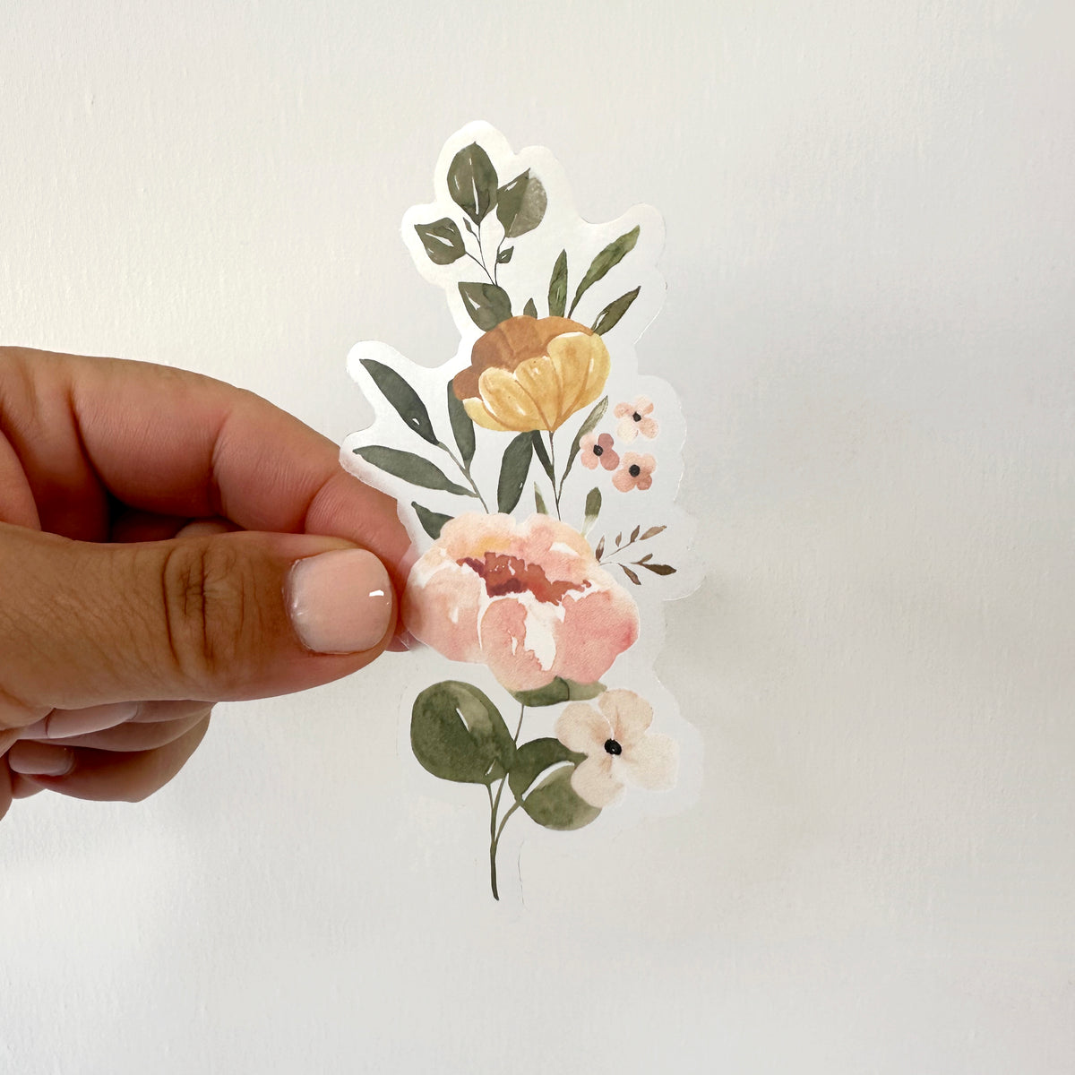 Clear Vinyl Floral Sticker | Charlotte