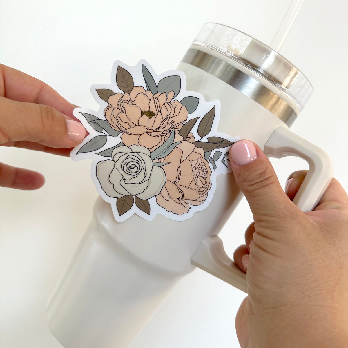 Vinyl Floral Sticker | Claire