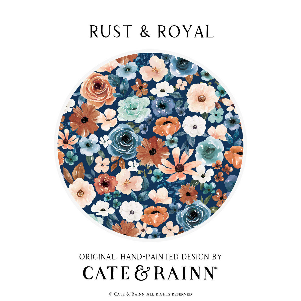 Lined Notebook | Rust and Royal Floral