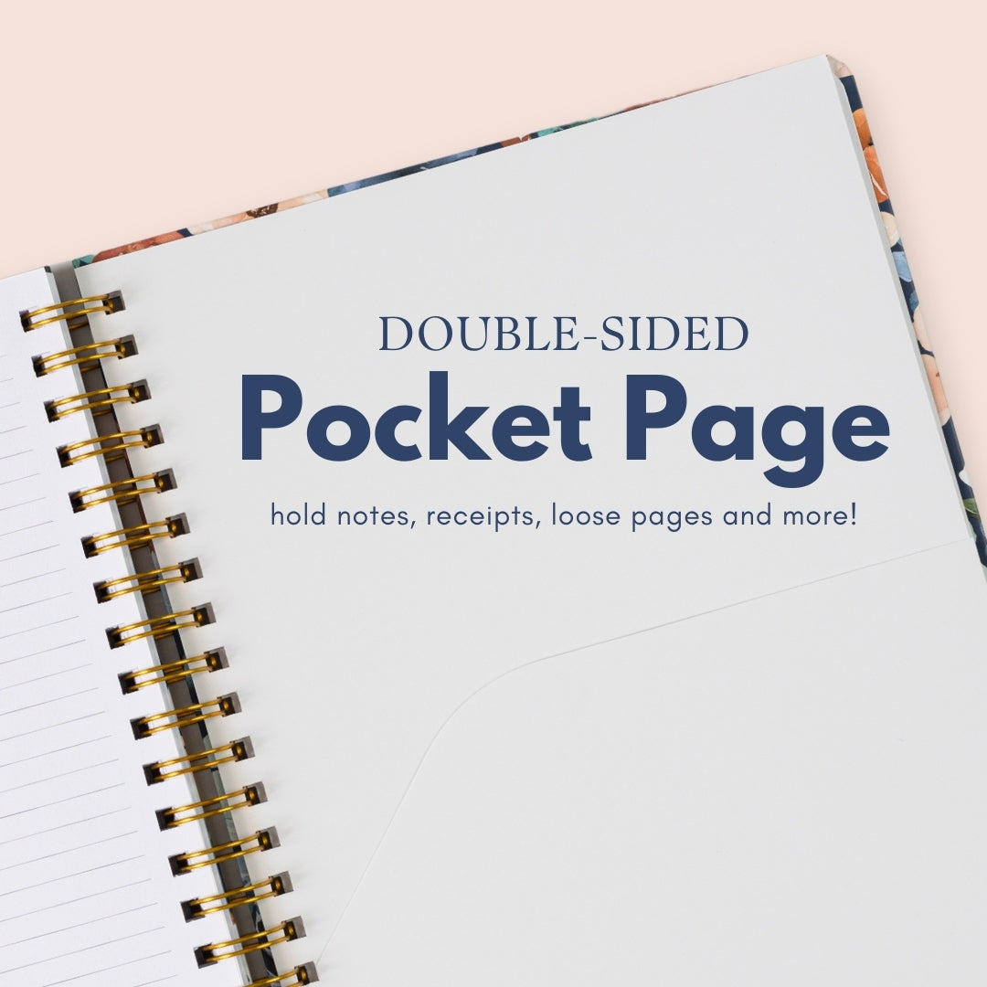 Lined Notebook | Rust and Royal Floral