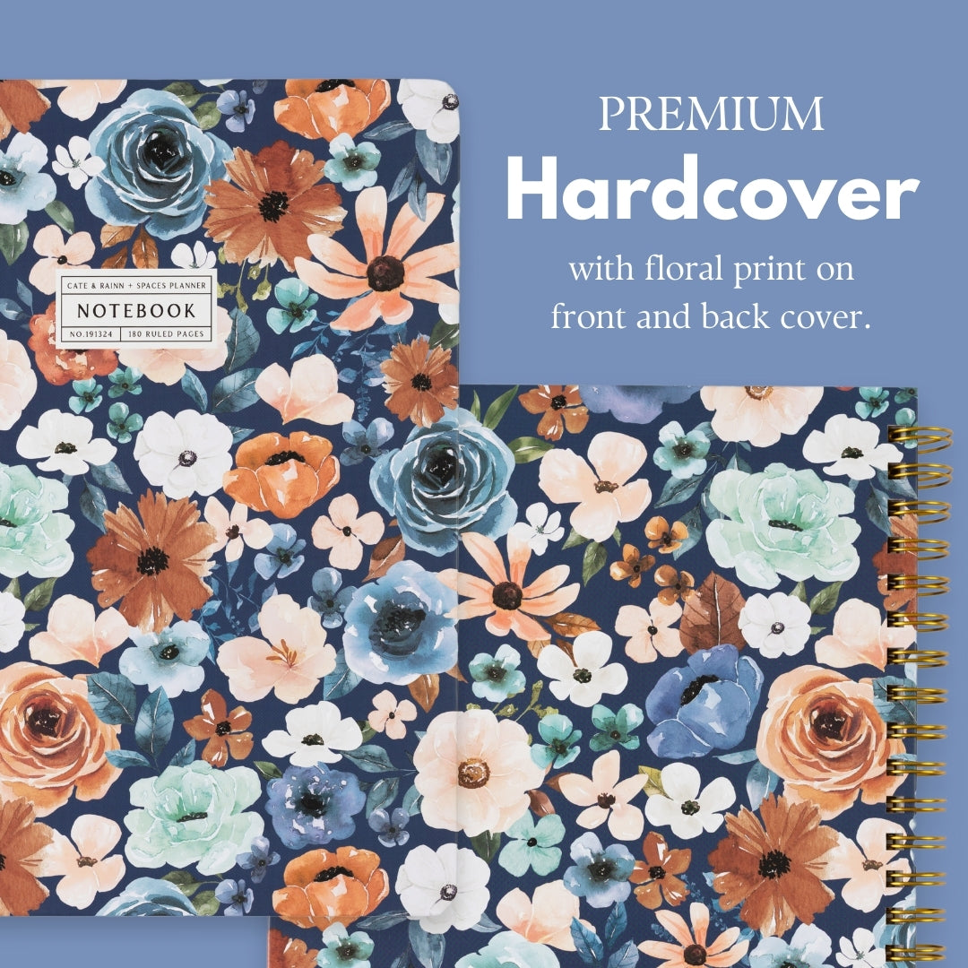 Lined Notebook | Rust and Royal Floral