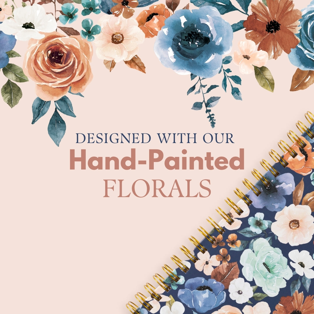 Lined Notebook | Rust and Royal Floral