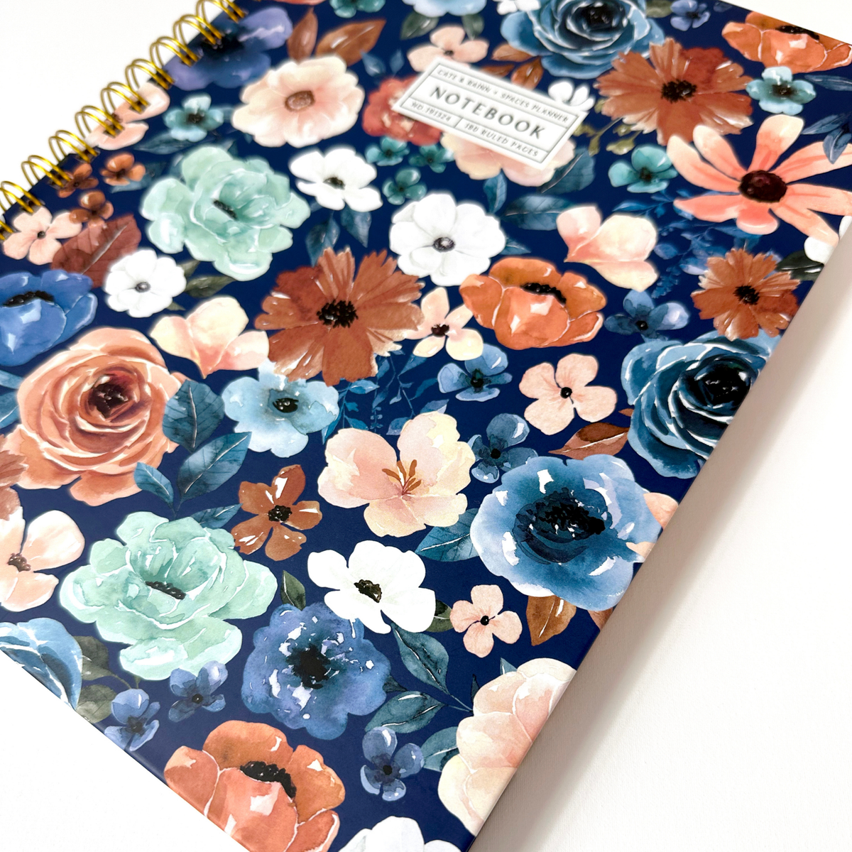 Lined Notebook | Rust and Royal Floral