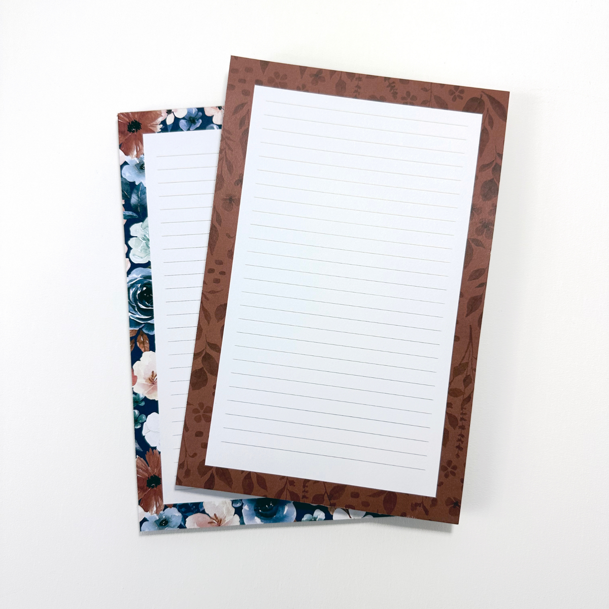 Everyday Notepad Set | Rust and Royal Floral