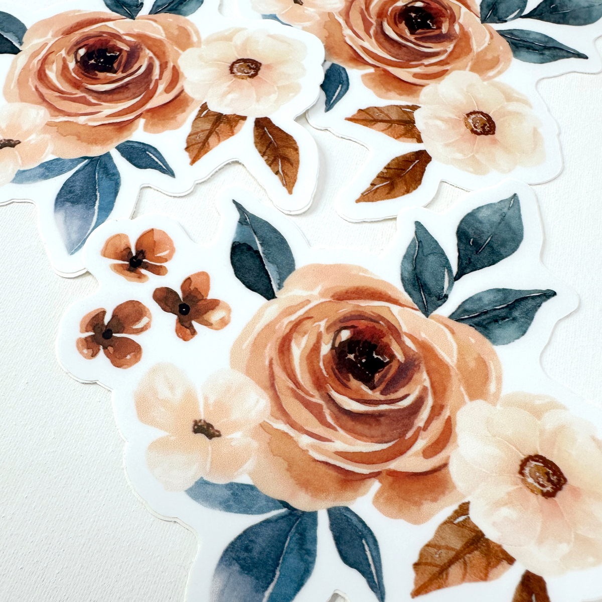 Vinyl Floral Sticker | Rust and Royal