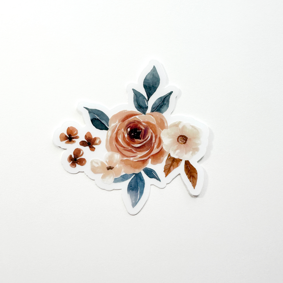 Vinyl Floral Sticker | Rust and Royal