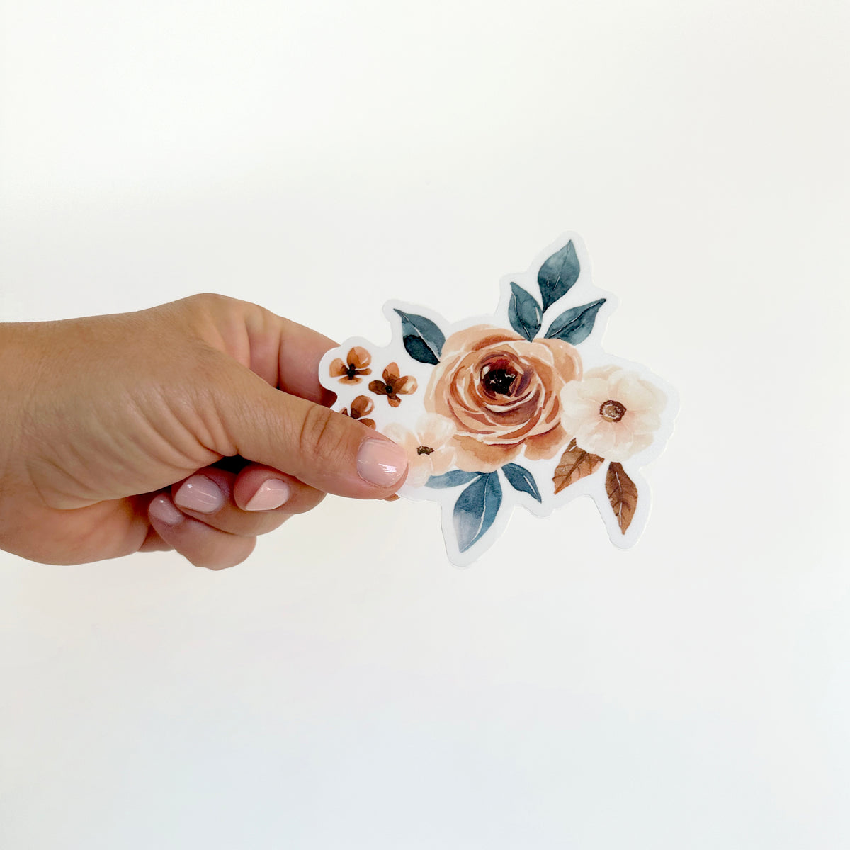 Vinyl Floral Sticker | Rust and Royal