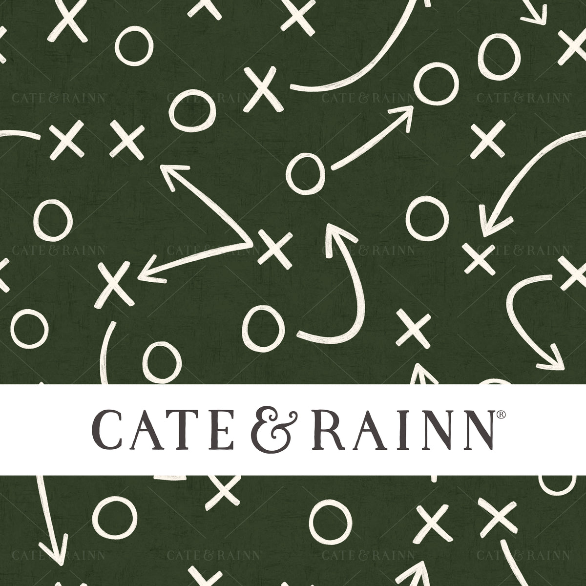 Sketched Game Plan Seamless Pattern by Cate &amp; Rainn®