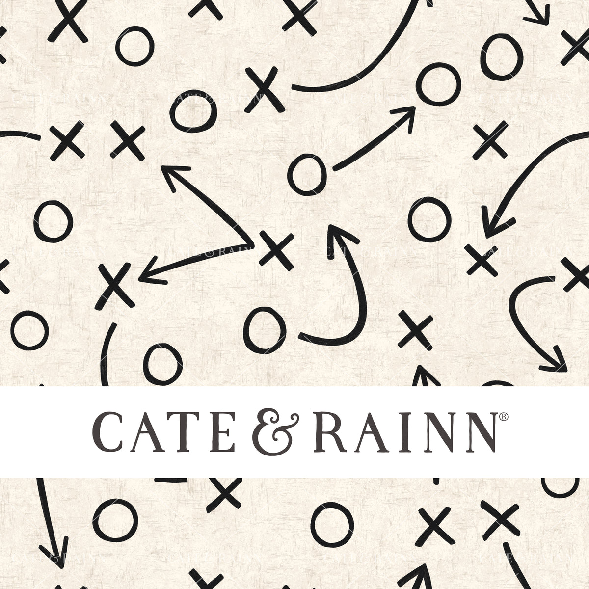 Sketched Game Plan Seamless Pattern by Cate &amp; Rainn®