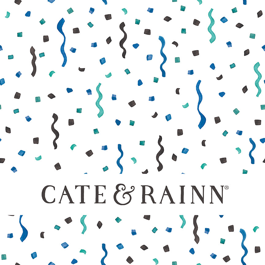 Blue Confetti and Streamers Seamless Pattern | Birthday Bash Collection