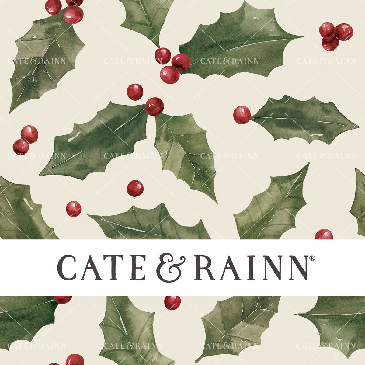 Vintage Christmas Holly Seamless Pattern | Briar and Pine Collection