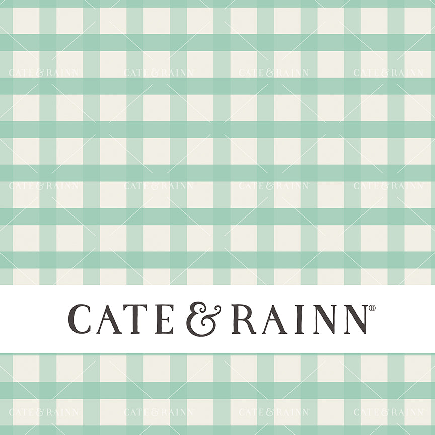 Aqua blue plaid seamless pattern design by Cate &amp; Rainn