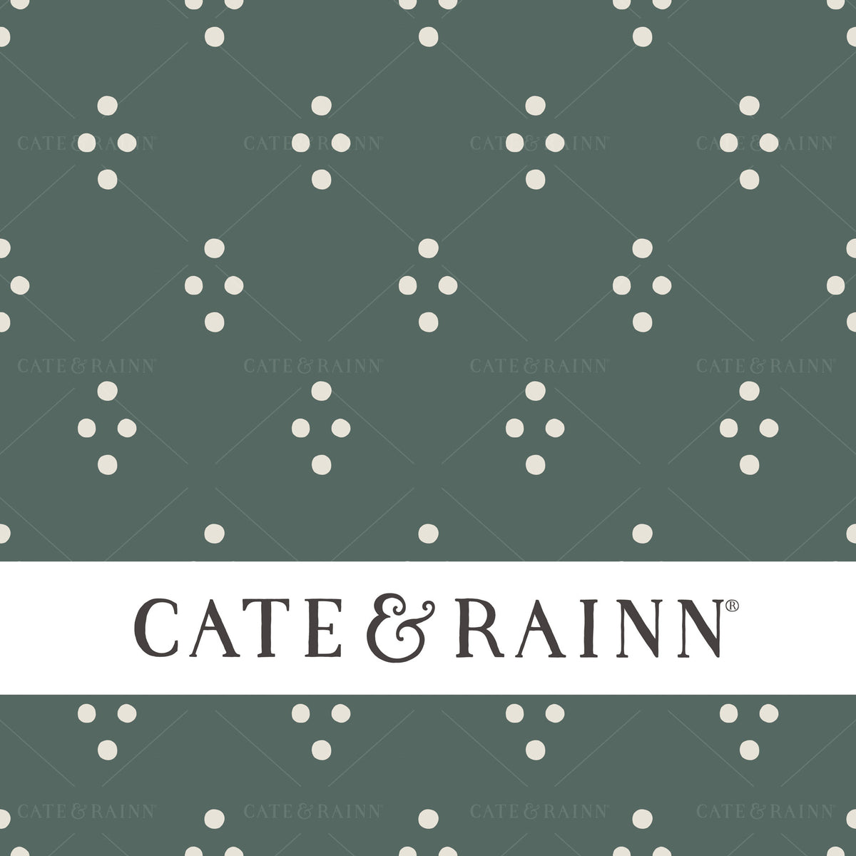 Forest Green Boho Dots Seamless Pattern | Desert Shine Collection