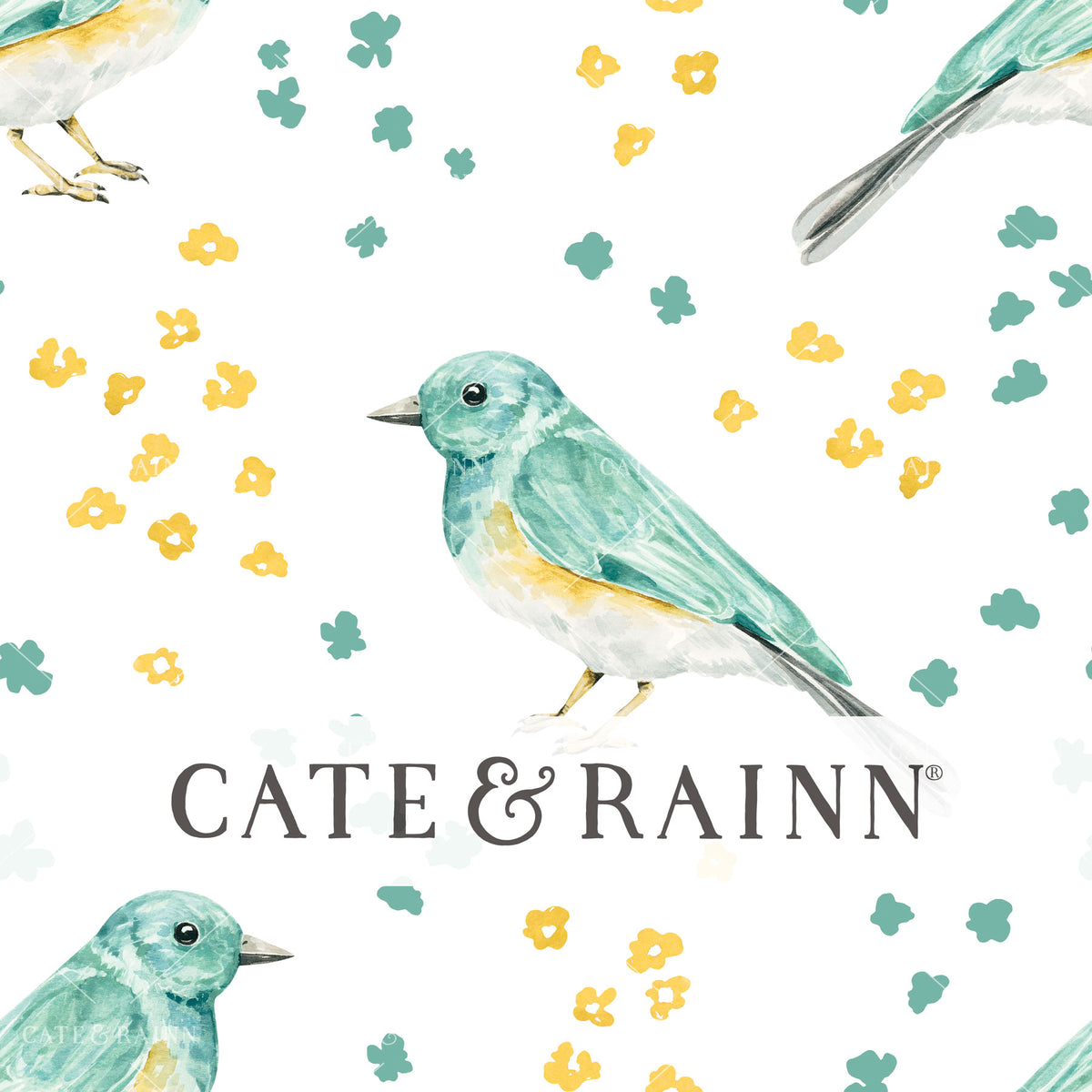 Watercolor Bird Floral Seamless Pattern | Eliza Collection