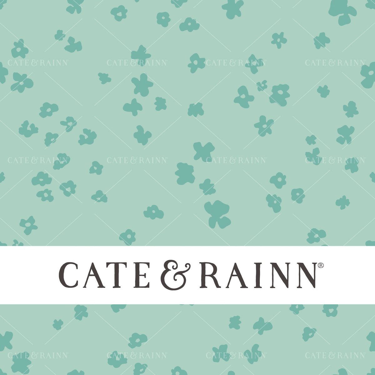 Aqua Blue Ditzy Floral Seamless Pattern | Eliza Collection