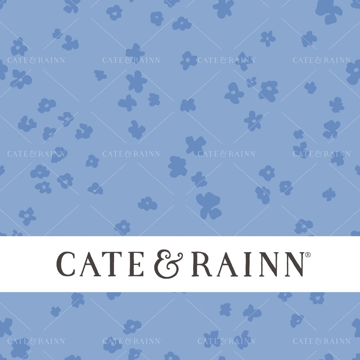 Periwinkle Blue Ditzy Floral Seamless Pattern | Eliza Collection