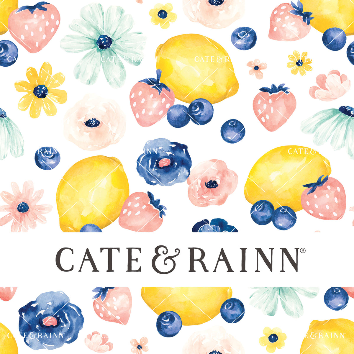 Lemon Berry Floral Seamless Pattern | Eliza Collection