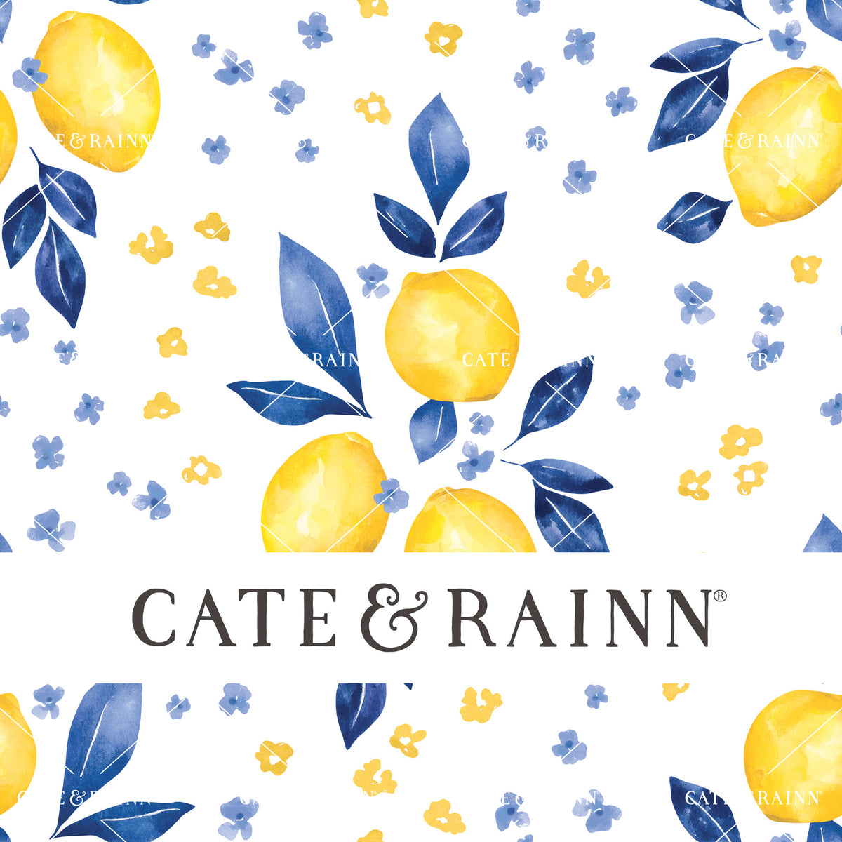 Watercolor Lemon Floral Seamless Pattern | Eliza Collection