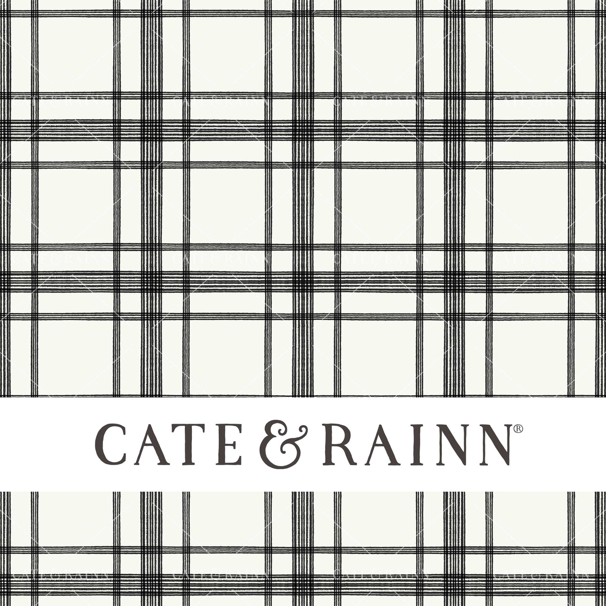 Black and Cream Farmhouse Plaid Seamless Pattern | Farm and Meadow Collection