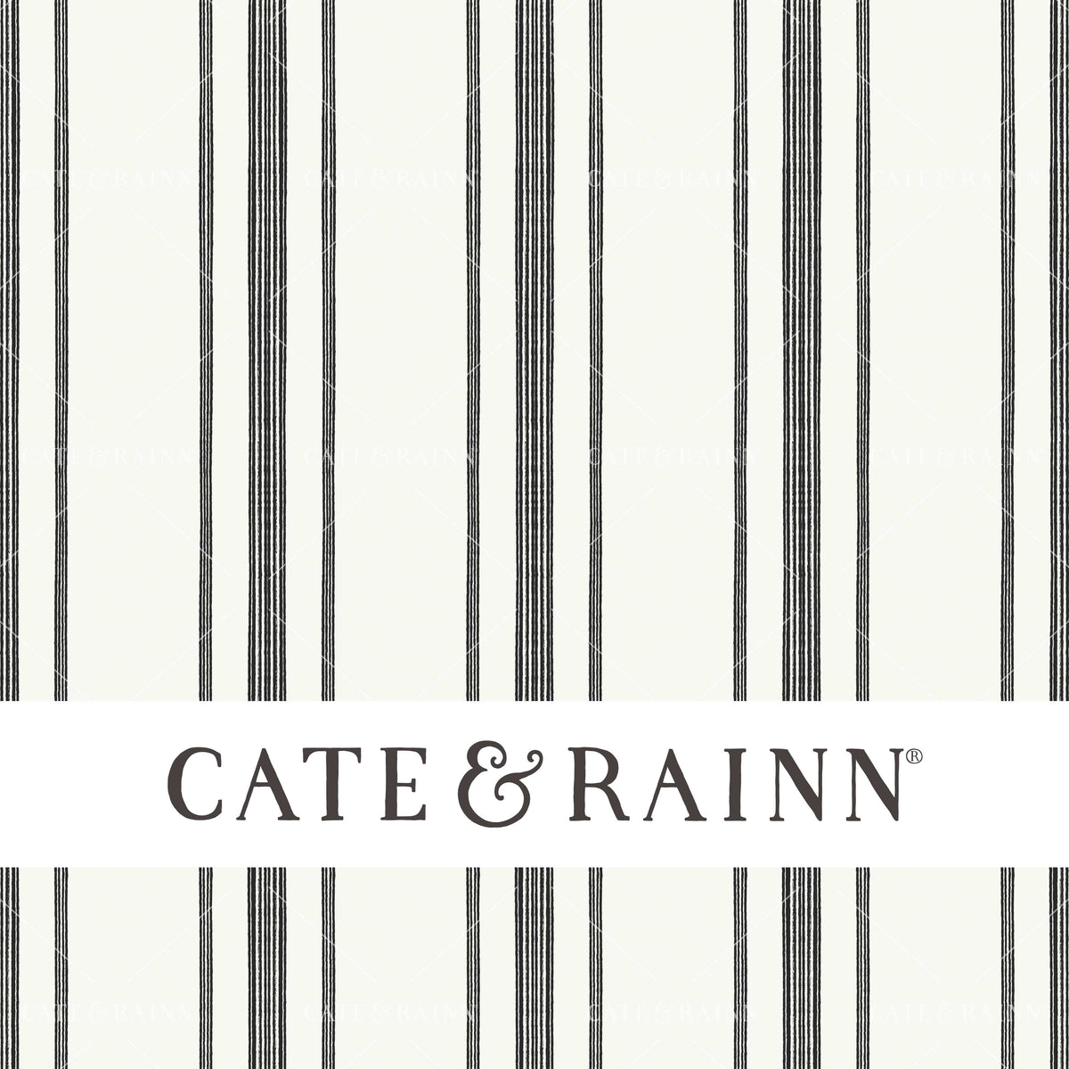 Black and Cream Farmhouse Striped Seamless Pattern | Farm and Meadow Collection