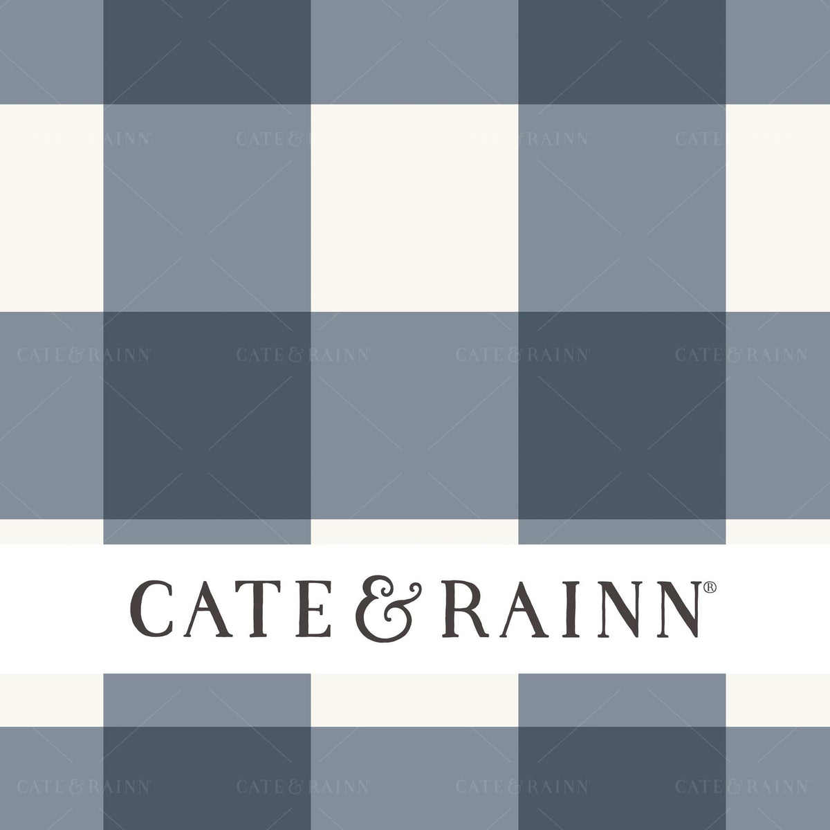 Blue and Cream Buffalo Plaid Seamless Pattern | Farm and Meadow Collection
