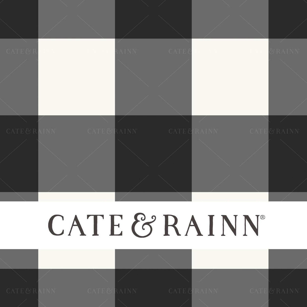 Black and Cream Buffalo Plaid Seamless Pattern | Farm and Meadow Collection