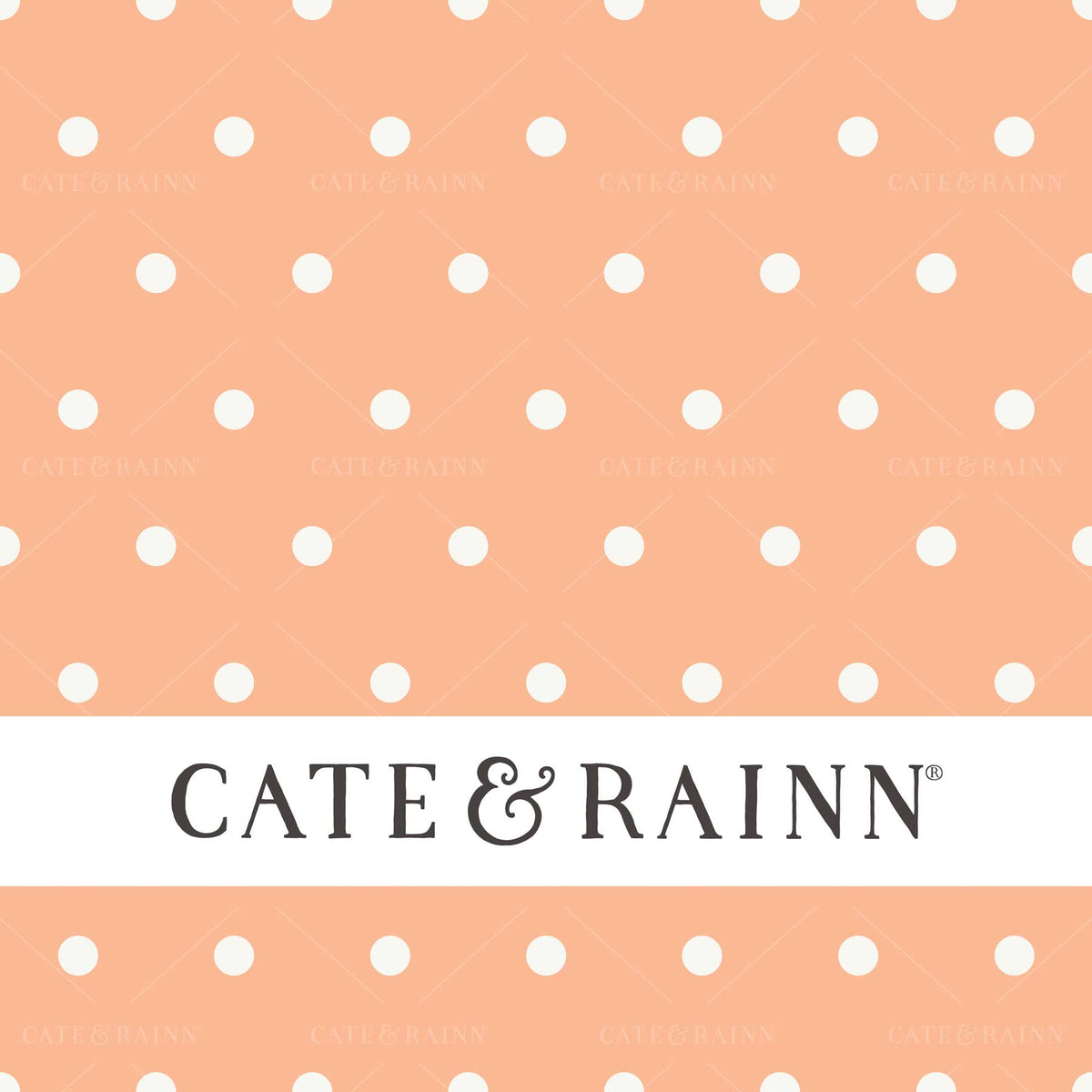Peach Pink Polka Dot Seamless Pattern | Farm and Meadow Collection