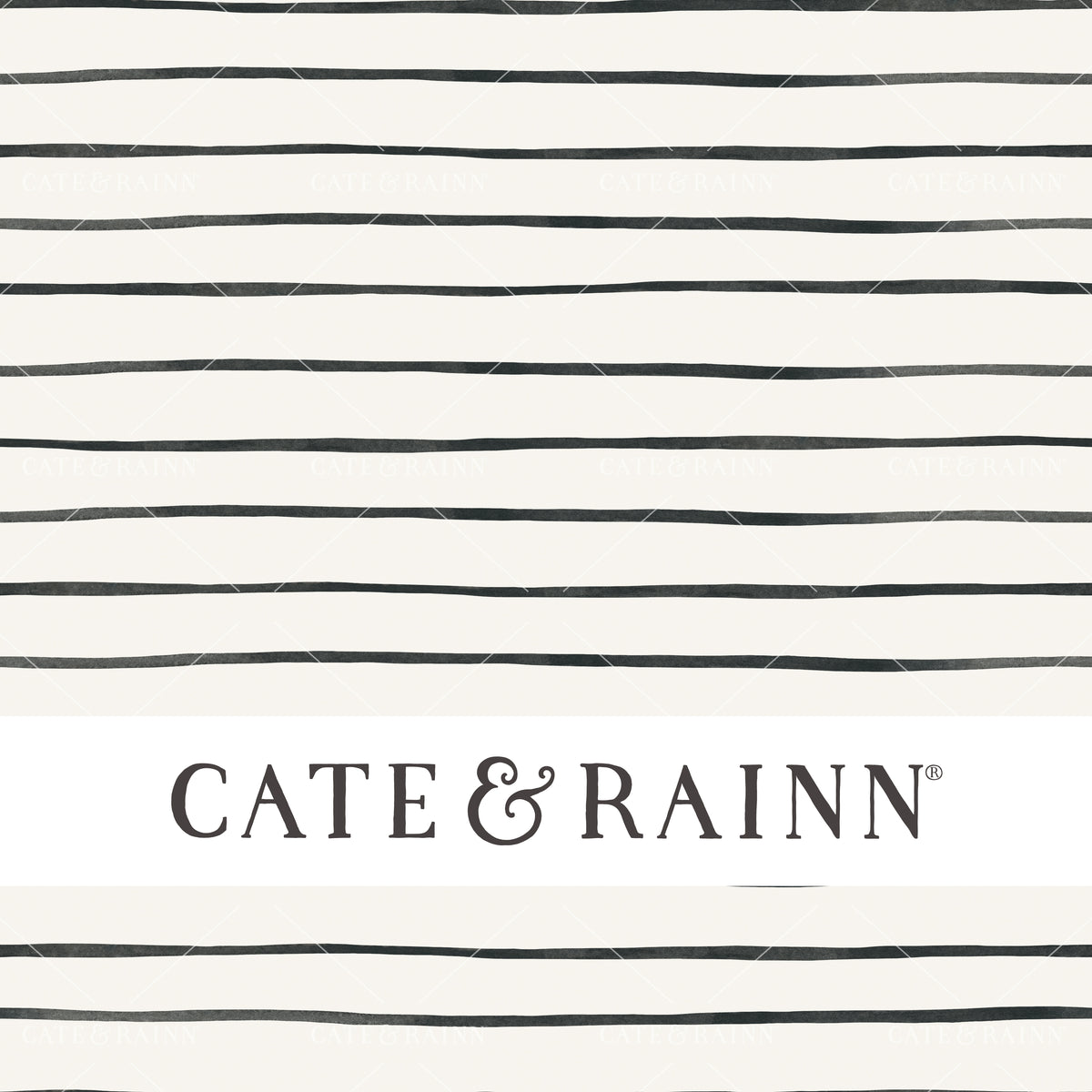 Black and Cream Stripes seamless pattern design by Cate and Rainn® ©2023