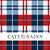 Red, White and Blue Patriotic Plaid Surface Pattern Design by Cate and Rainn®