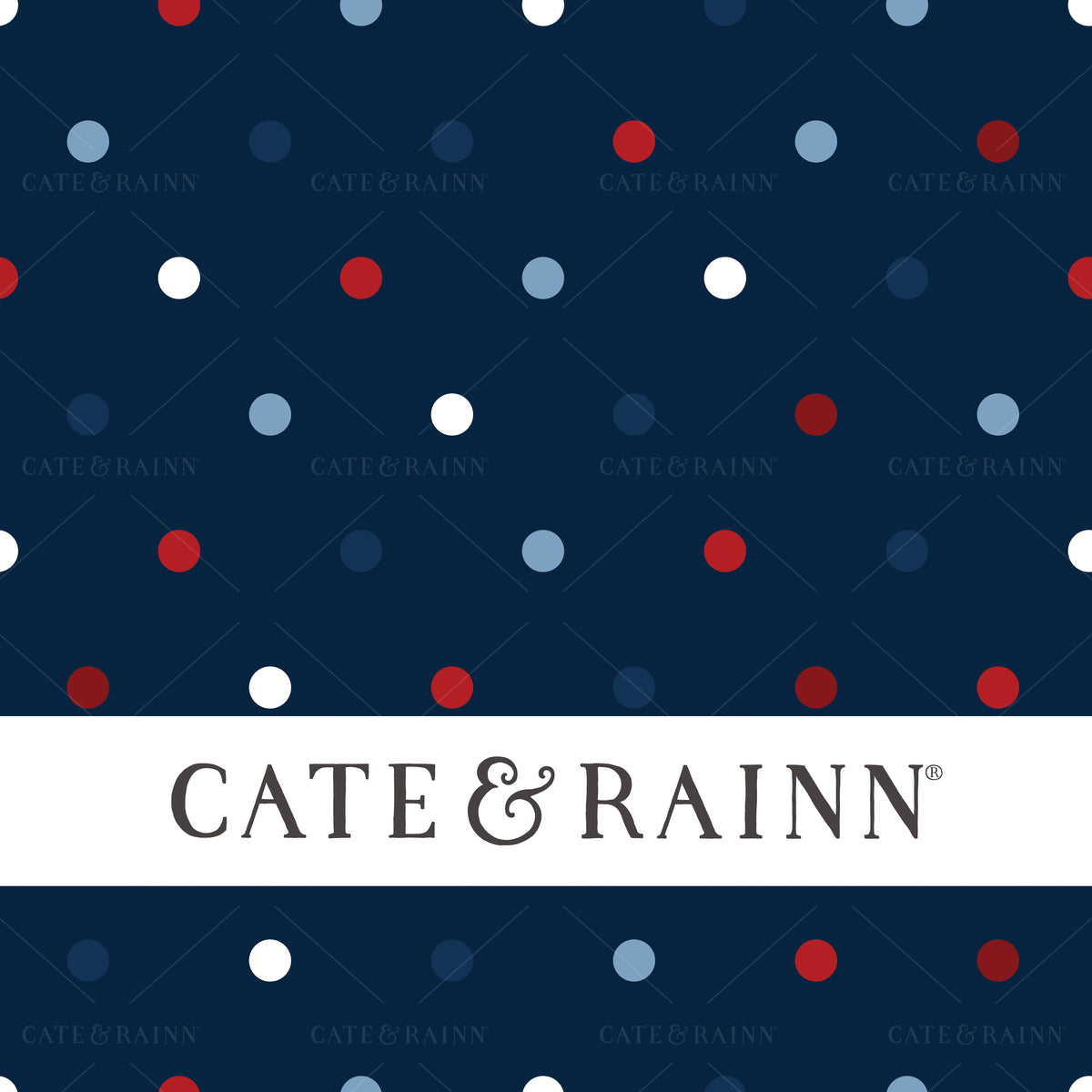 4th of July Polka dot Surface pattern design by Cate and Rainn®