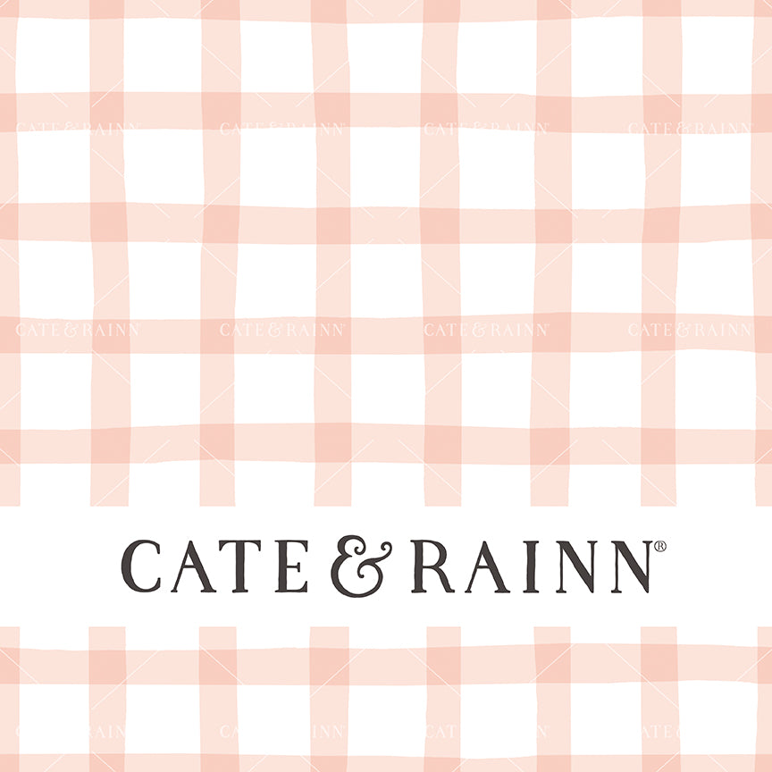 A pink and white whimsical plaid seamless pattern design.