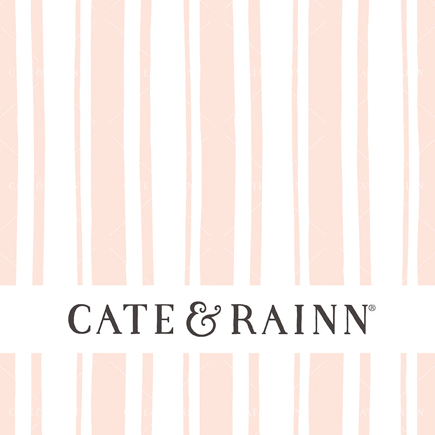A blush pink and white striped seamless pattern design.