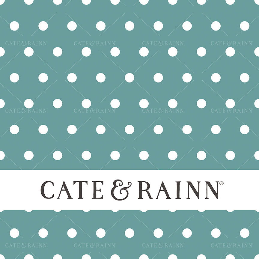 A aqua blue and white polka dot seamless pattern design.