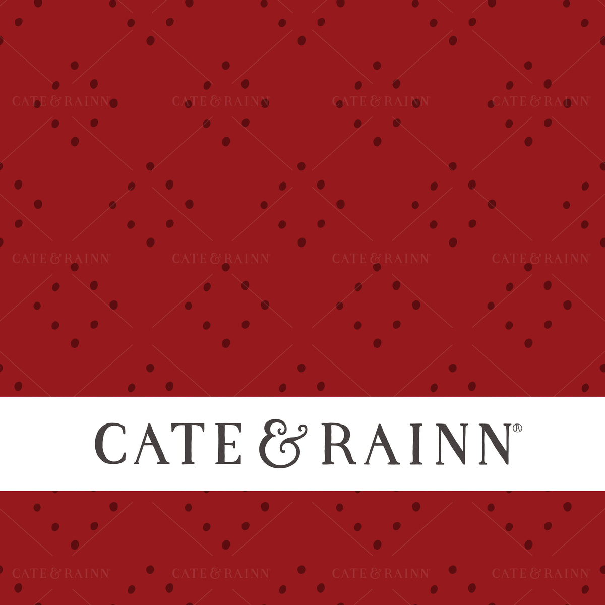 Classic Christmas Dots Seamless Design by Cate and Rainn® ©2023 Cate &amp; Rainn®
