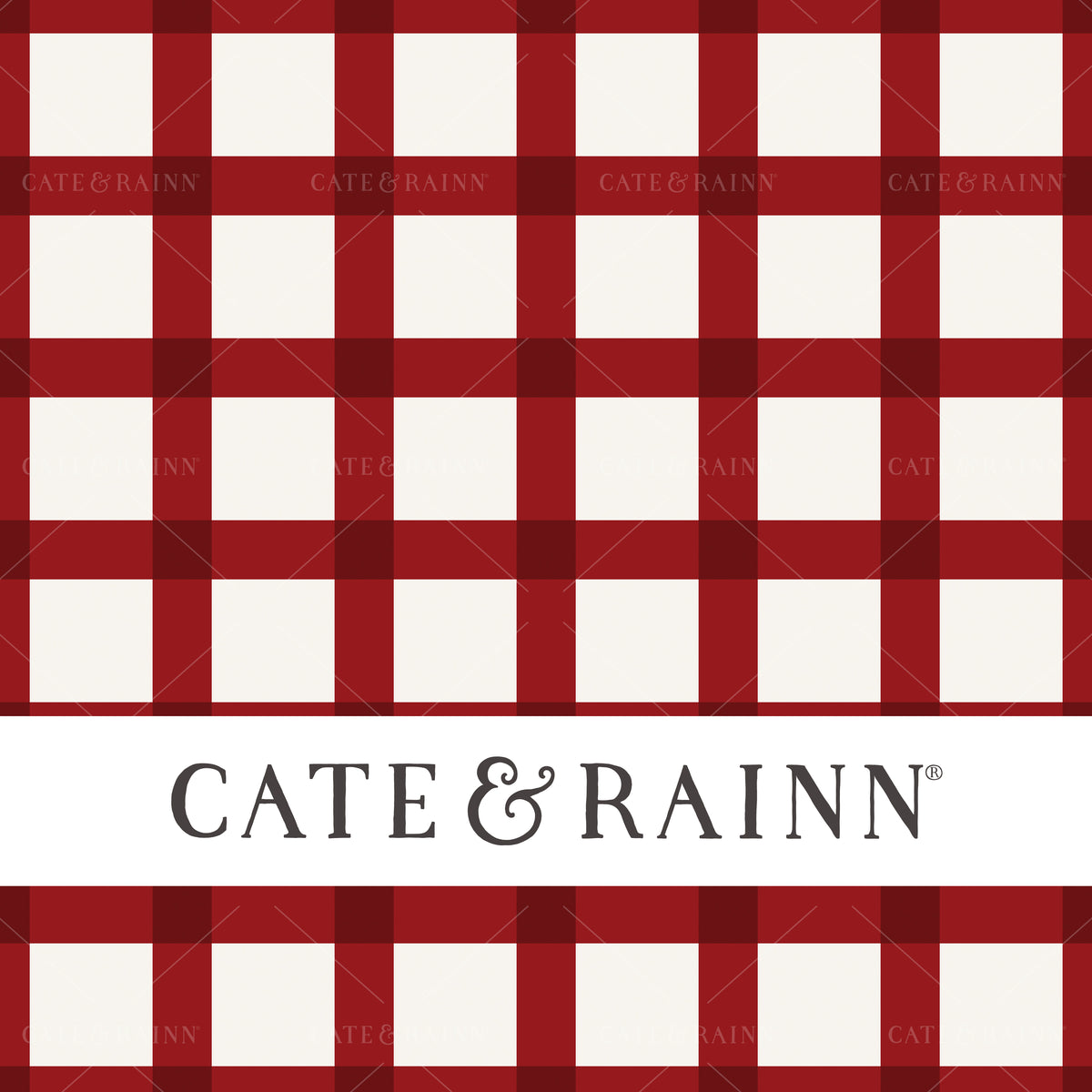 Classic Christmas Plaid Seamless Design by Cate and Rainn® ©2023 Cate &amp; Rainn®