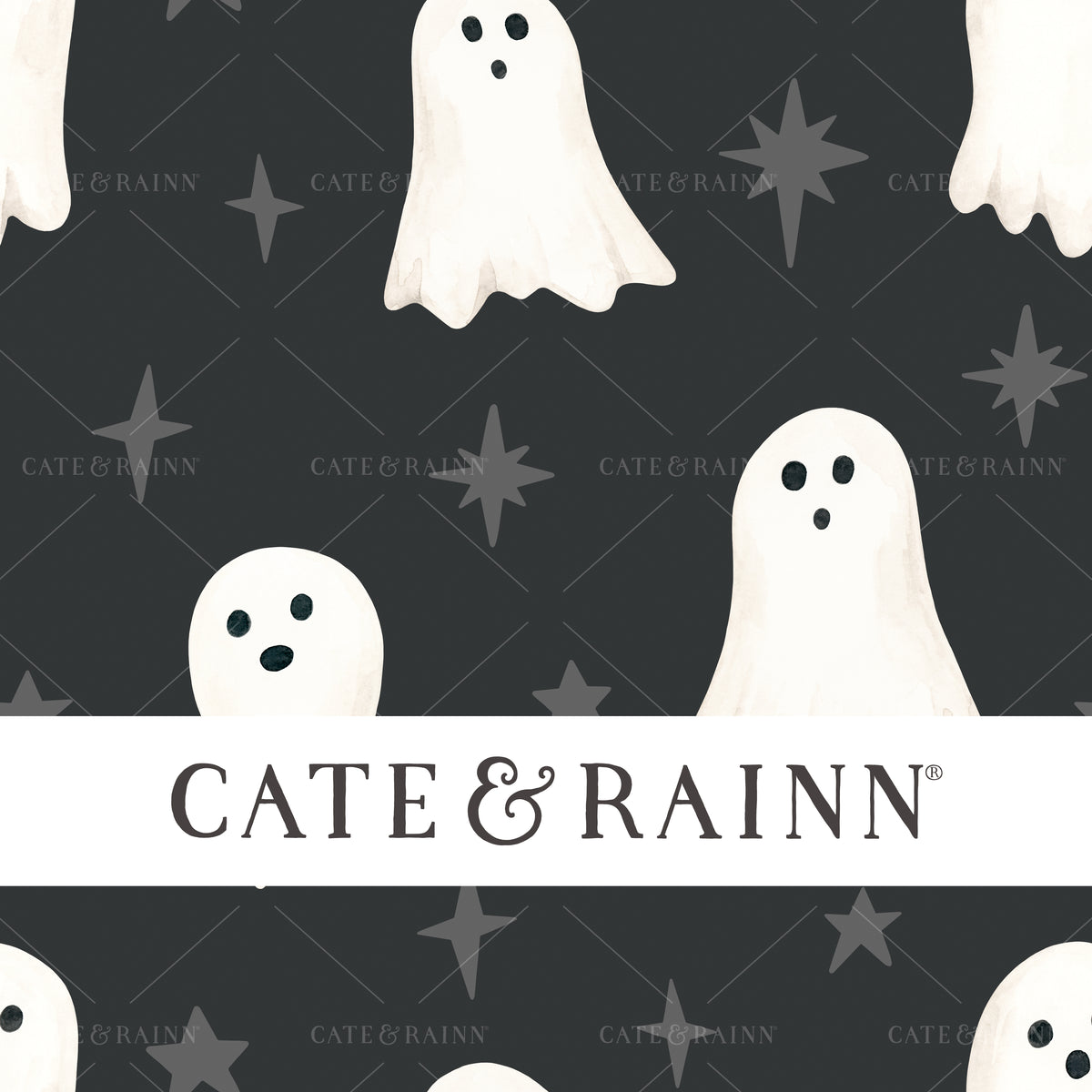 Little Ghosts and Stars Seamless Pattern File by Cate and Rainn®