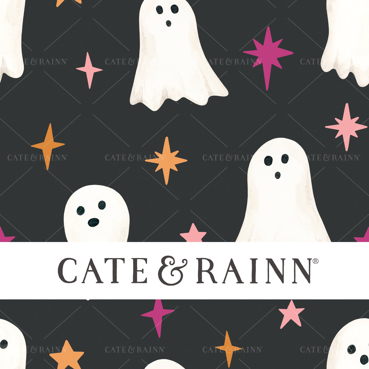 Little Ghosts and Stars Seamless Pattern File by Cate and Rainn®