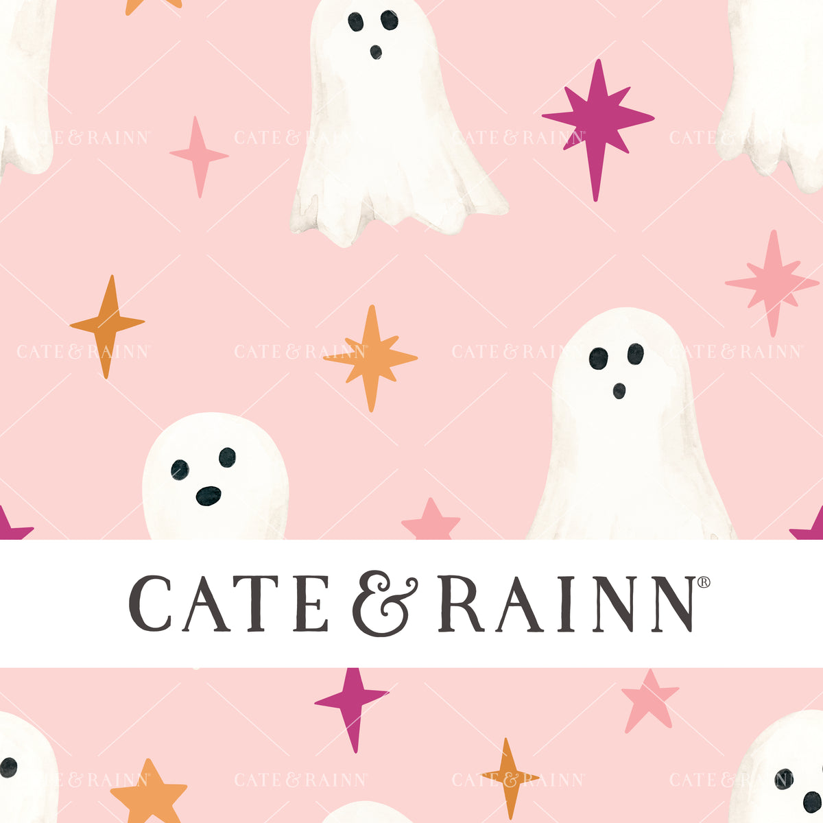 Little Ghosts and Stars Seamless Pattern File by Cate and Rainn®
