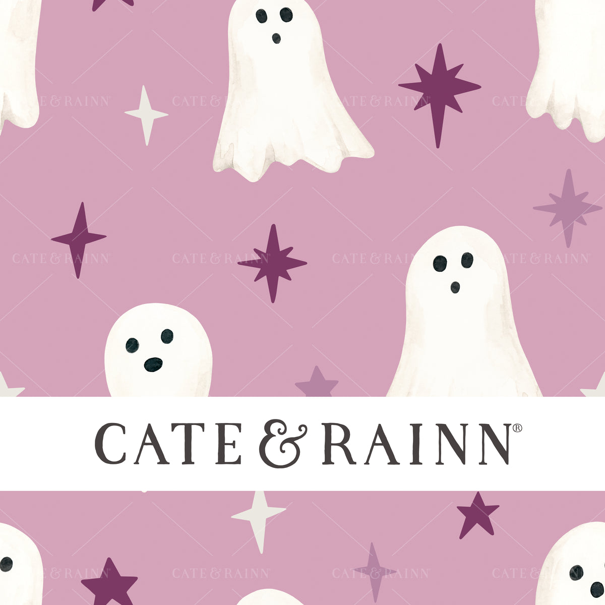 Little Ghosts and Stars Seamless Pattern File by Cate and Rainn®