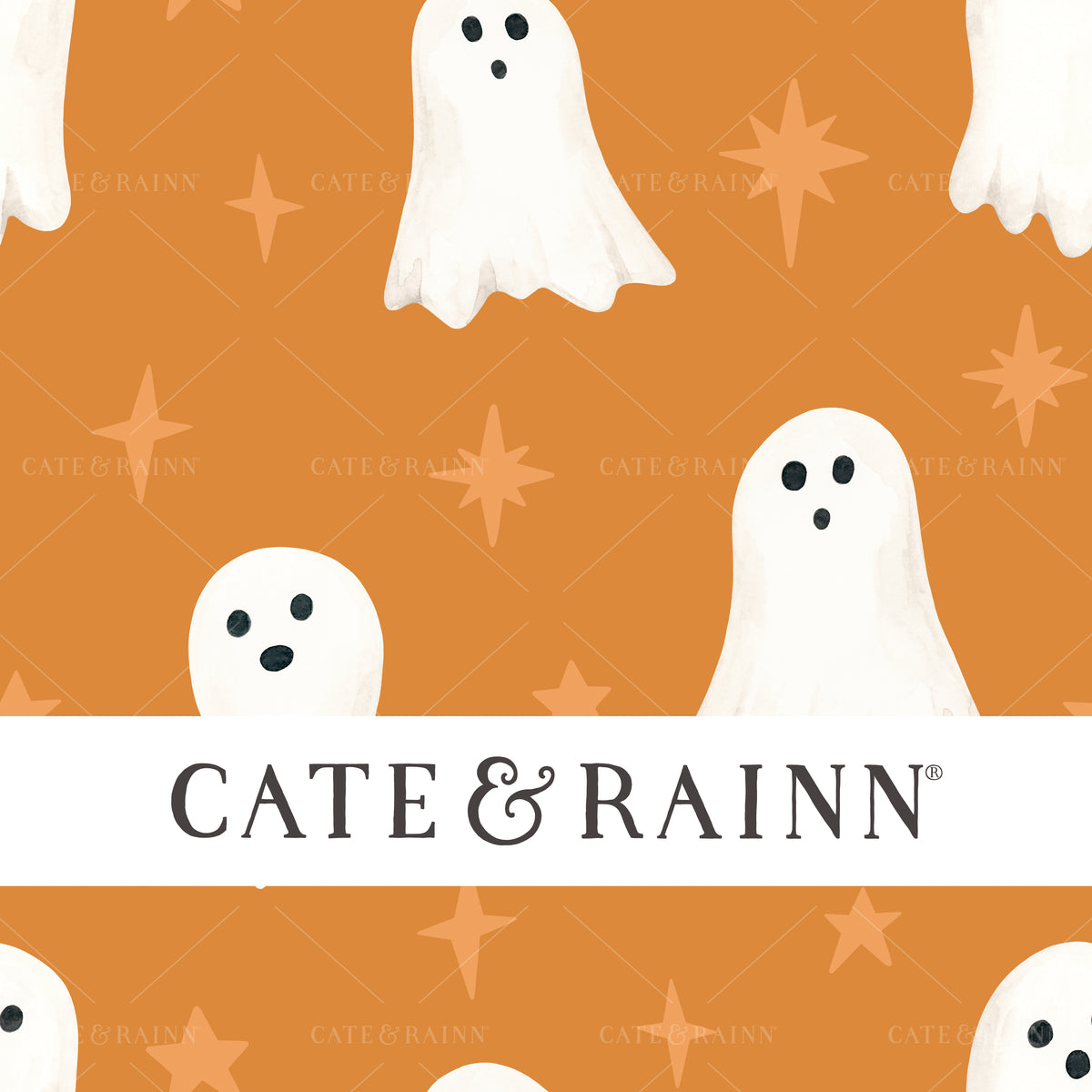 Little Ghosts and Stars Seamless Pattern File by Cate and Rainn®