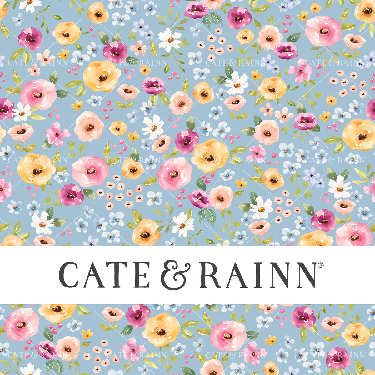 Watercolor Spring Floral Seamless Pattern Design File