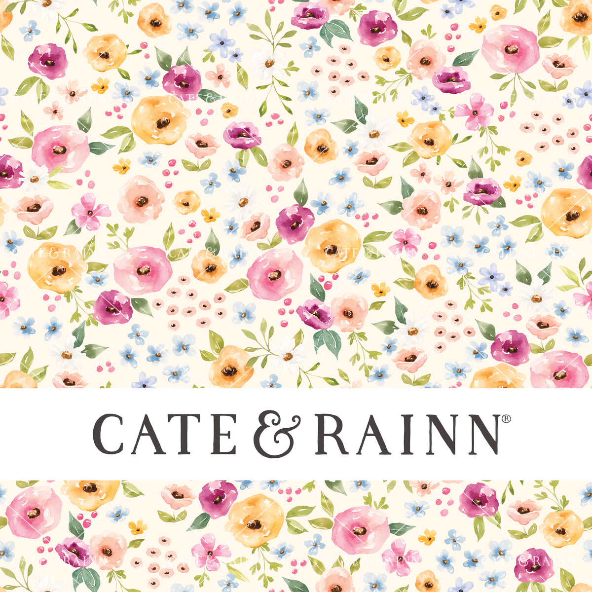 Watercolor Spring Floral Seamless Pattern Design File