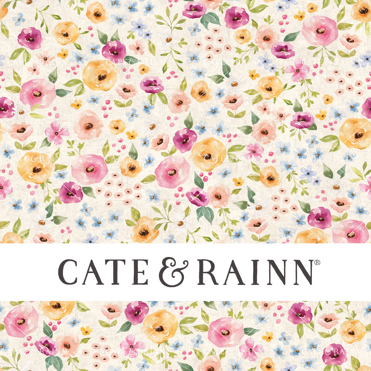 Watercolor Spring Floral Seamless Pattern Design File
