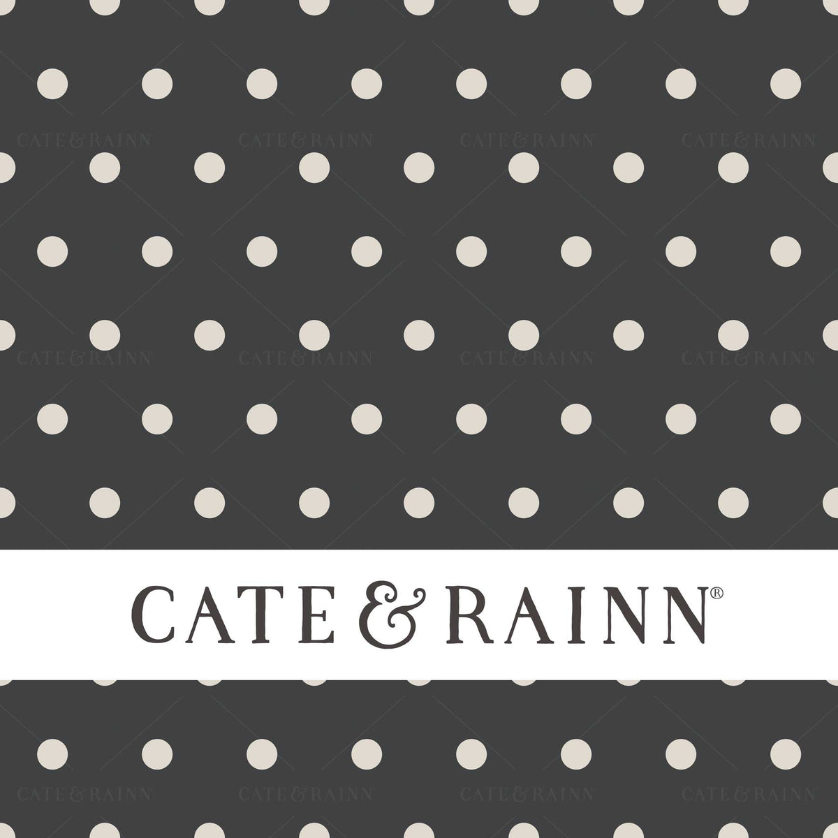 Dark Gray and Cream Polka Dot Seamless Pattern | Montana Bloom Collection