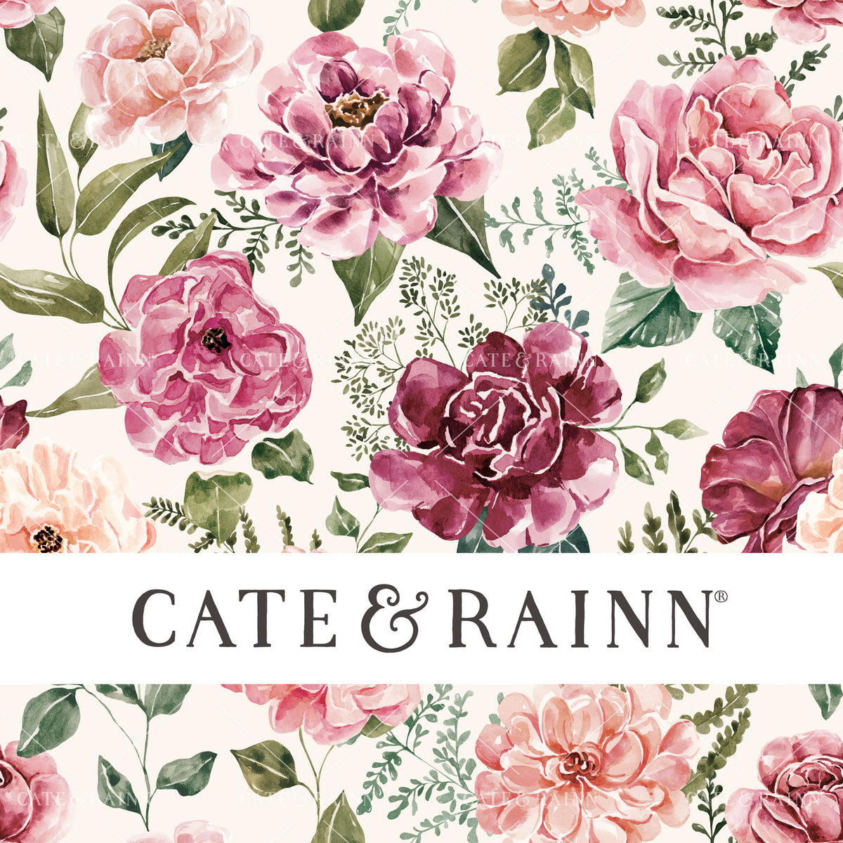 Light Vintage Rose and Peony Floral Seamless Pattern | Moonlit Hollow Collection