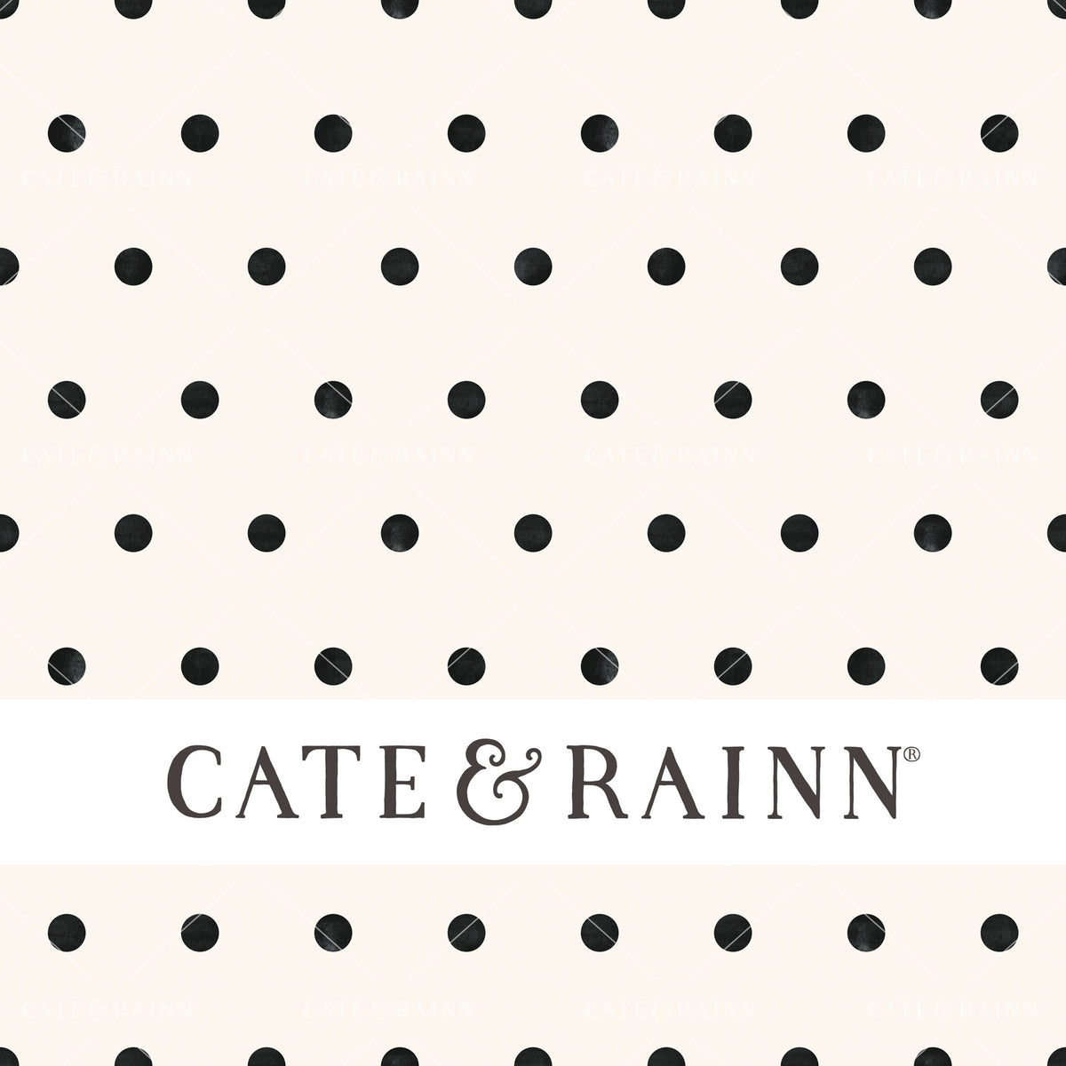 Vintage Black and Cream Polka Dot Seamless Pattern | Moonlit Hollow Collection