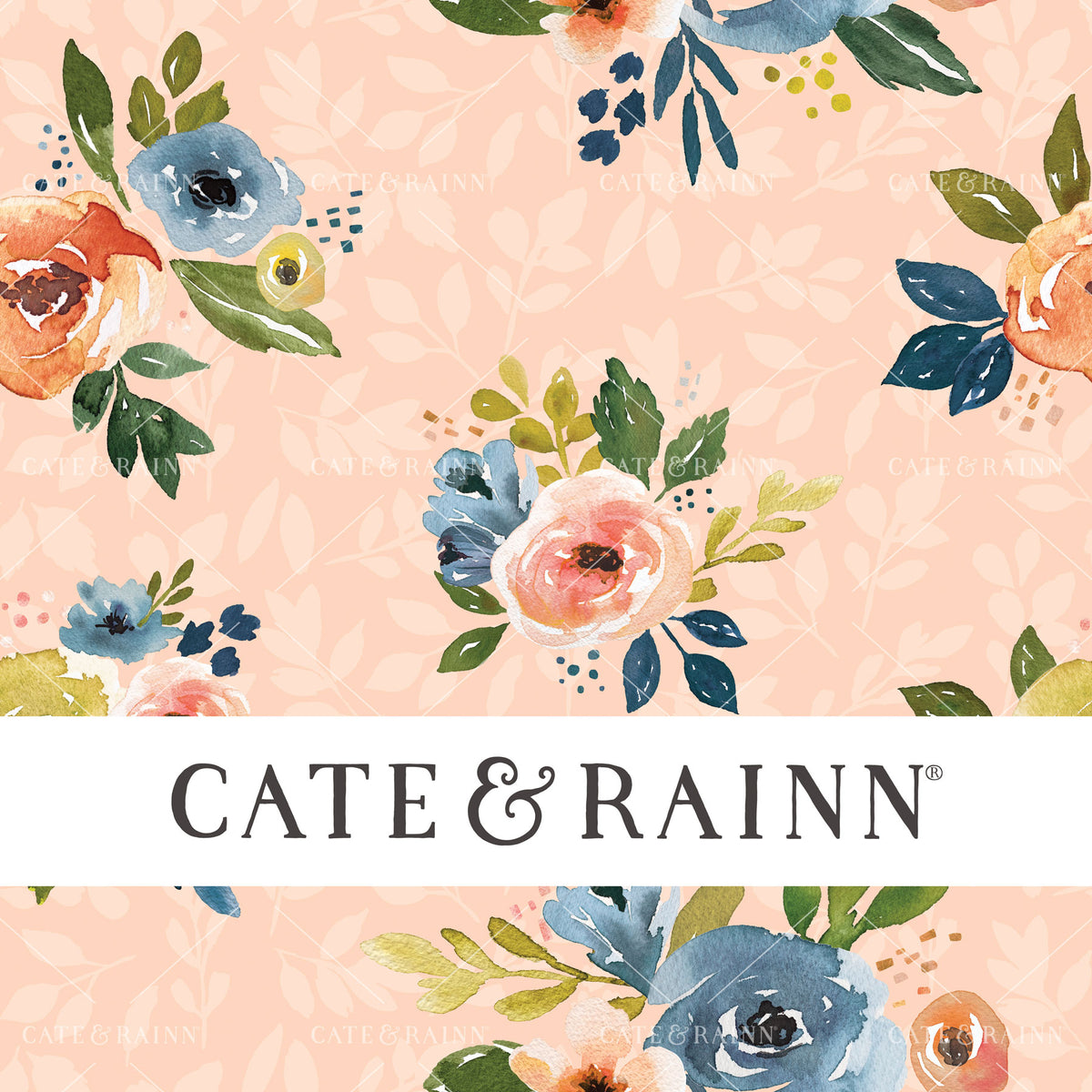 Floral Bouquets on Pink Seamless Pattern | Nightfall Floral Collection