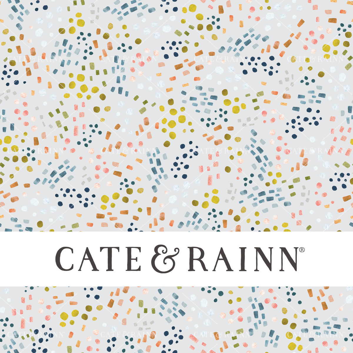 Abstract Confetti on Gray Seamless Pattern | Nightfall Floral Collection